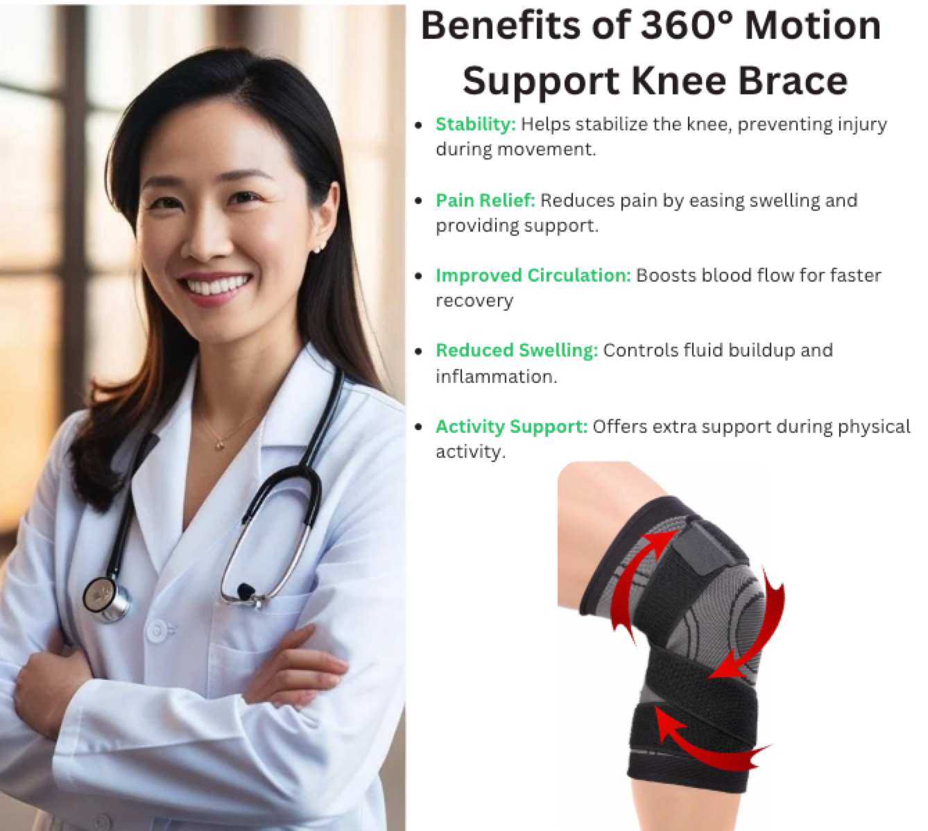 360° Motion Support Knee Brace